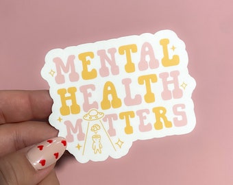 Mental Health Matters (alien) sticker  / Motherhood / Postpartum / maternal mental health / breastfeeding mom / Mama / PPD