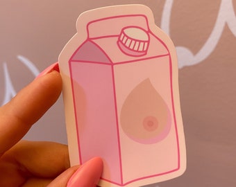 Boob Milk Carton sticker / breastfeeding / wbw / pumping mom / postpartum  / clc / ibclc / milk maker