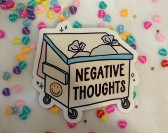 Negative Thoughts trashed Sticker / Mental Health Sticker / Postpartum / Empowerment / Motherhood / Breastfeeding Mama/ PPD