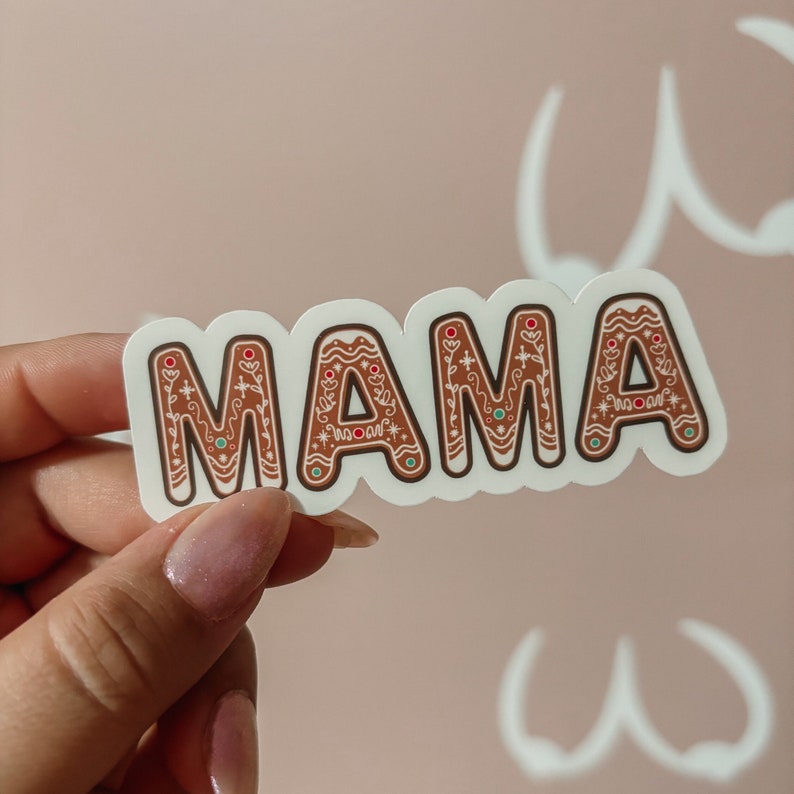 Gingerbread MAMA sticker / Tits the season / breastfeeding sticker / breastfeeding mom / lactation / milk maker / pumping mom image 1