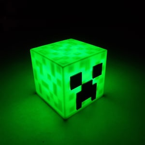 Creeper Desk Lamp Night Light 3D Printed Room Décor