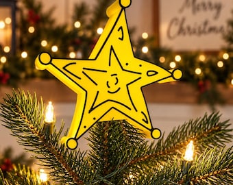 Grinch Star Christmas Tree Topper 5 and 8 inch - USA shipped - Multiple colors