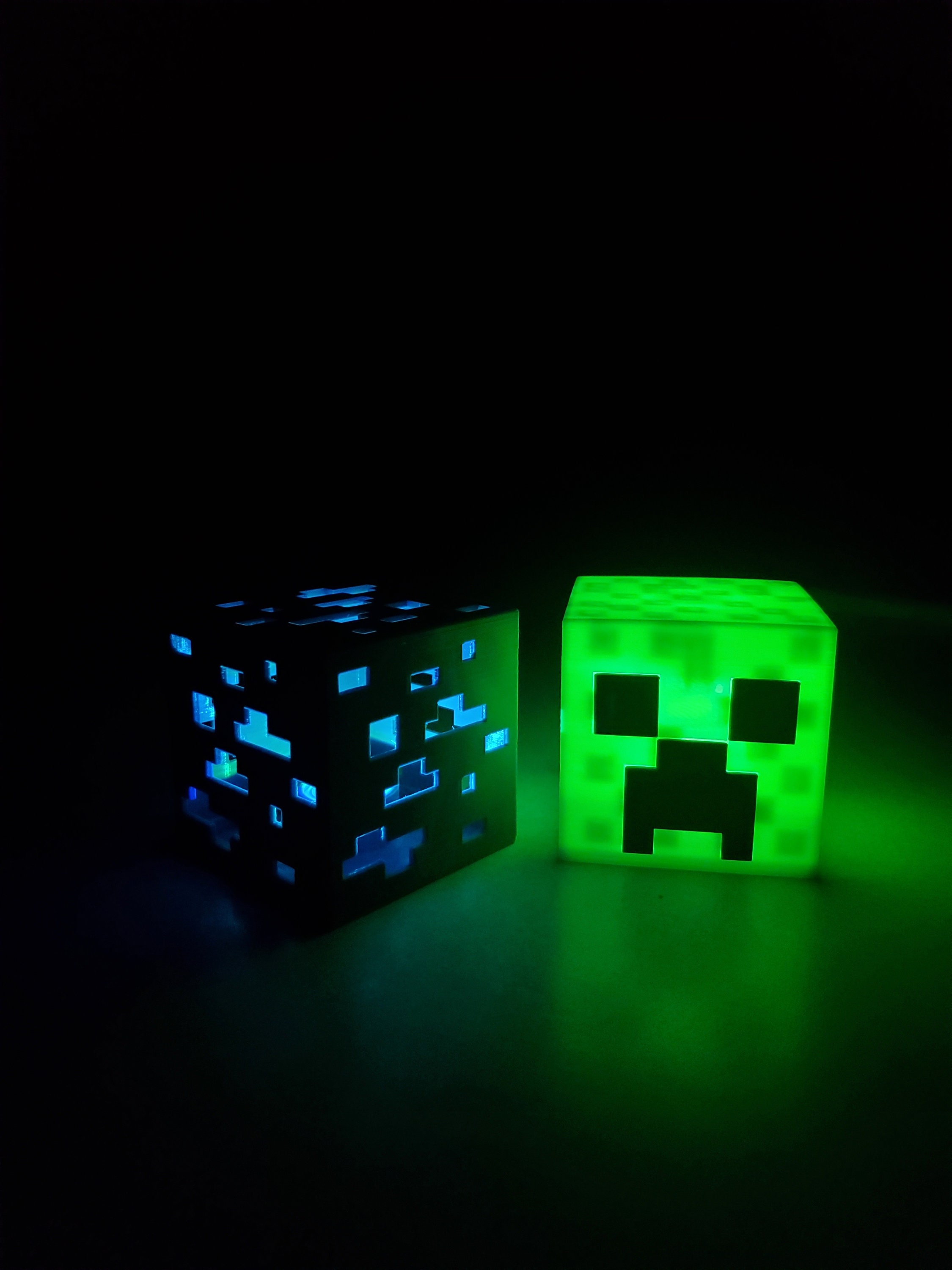 Creeper Desk Lamp Nightlight Minecraft 3D Printed Room Decor Etsy
