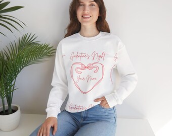 Galentine's Night Heart Line Art Sweatshirt | Personalized Name