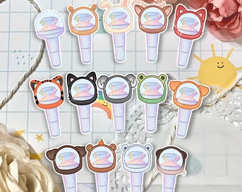 Seventeen Lightstick Cute Holographic Sticker | Kawaii SVT Caratbong V2 Member Cover | Glossy Vinyl Diecut Decal | Carat KPOP Gift | JAYUUN