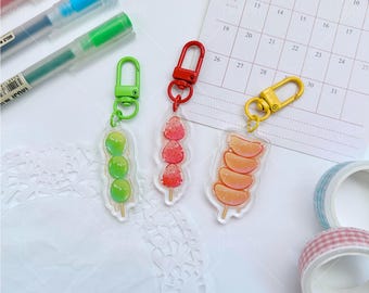 Tanghulu Acrylic Charm | Cute Kawaii Candy Strawberry Grape Tangerine Accessory | Small Mini Filler Bag Decoration | Gift for Her | JAYUUN