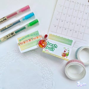 Fresh Fruit Acrylic Charm Blind Box | Mini Filler Keychain | Cute Mystery Gacha Random | Animal Crossing Inspired Gift for her | JAYUUN