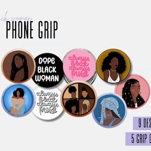 Black Girl Phone Grips| Phone Stand