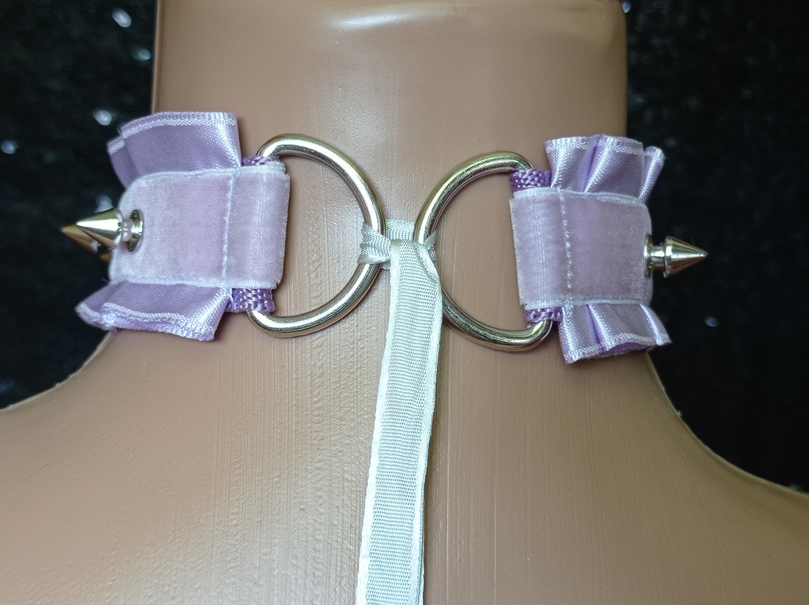 Kitten play collar Petplay collar Custom bdsm collar Satin Etsy