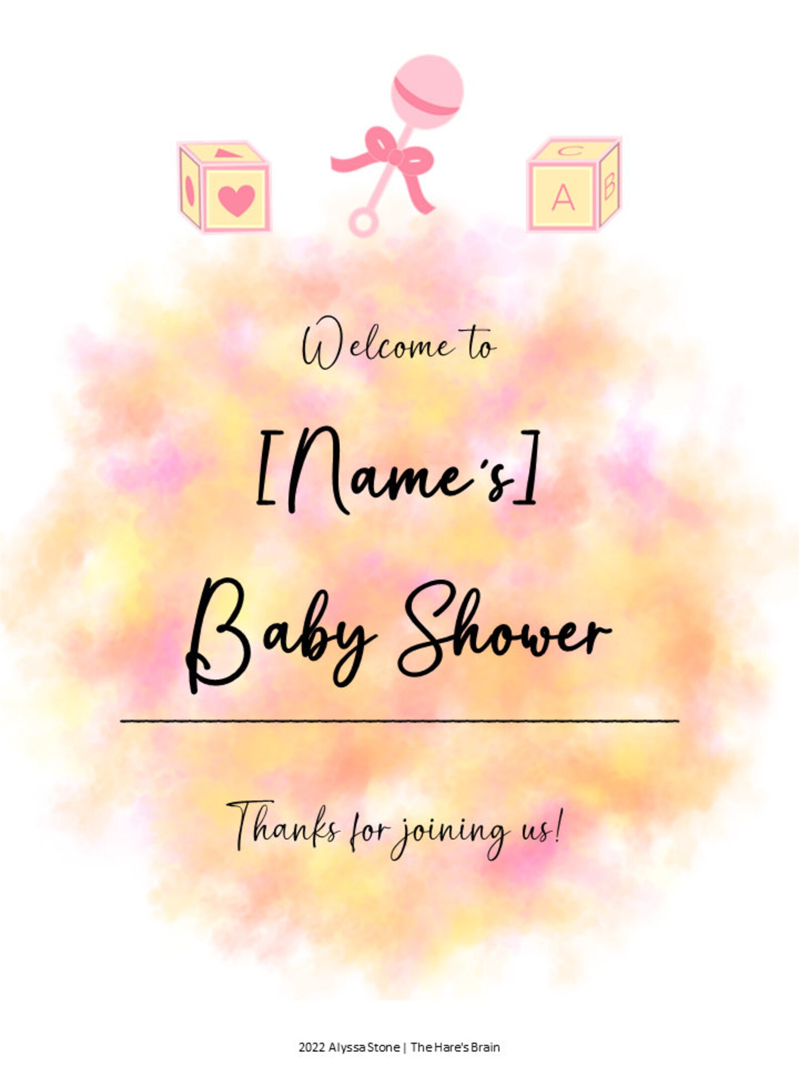 Baby Shower & Gender Reveal Printables Invitations Sign - Etsy