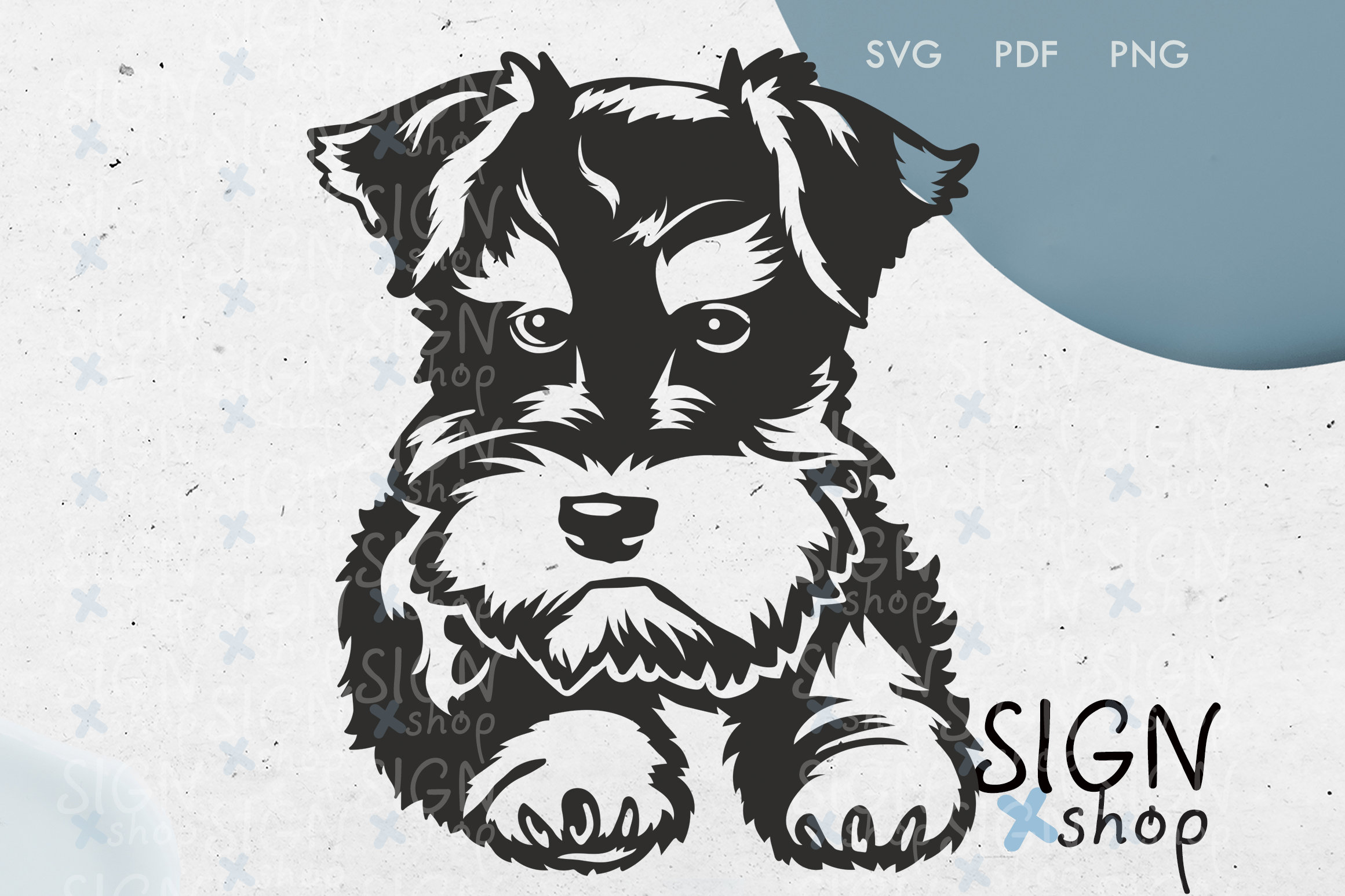 Miniature schnauzer SVG Pet PNG. Vector Laser cut file Cricut | Etsy