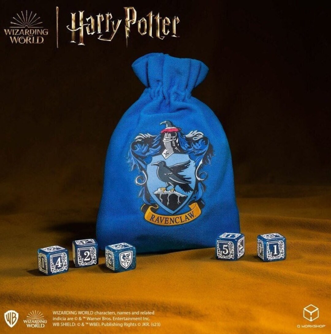 Harry Potter Ravenclaw D6 Dice and Pouch 5 D6 Set D&D RPG Etsy