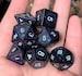 Dragon's Midnight Stardust - 7 Piece Metal Polyhedral Tabletop Gaming Critical Role DND rpg Dice Set 