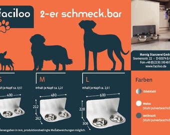 Tijdloze voerbakhouder, diverse maten en kleuren, waaronder roestvrijstalen voerbakken, voerbak, hondenbak, hondenstang, voerstation, stang