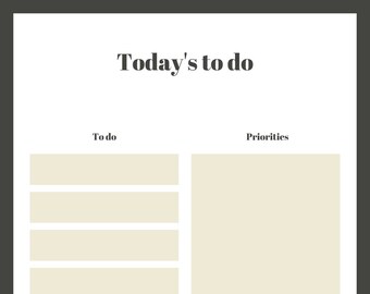 Super Minimal Daily Planner | Digital PDF | Digital PNG | Instant Download