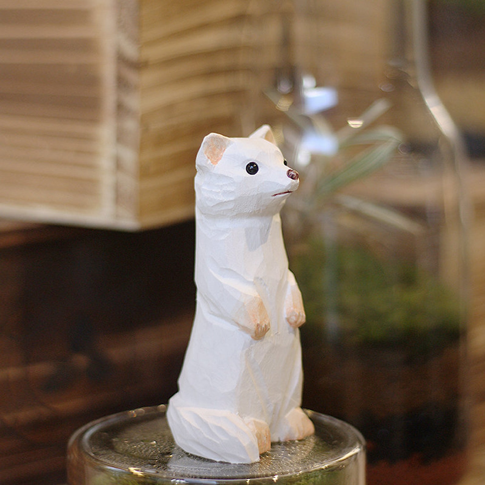 Ferret Statue Ferret Figurine Ferret Sculpture Wood Etsy