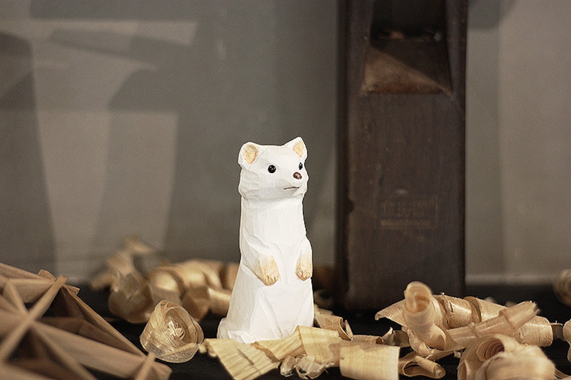 Ferret Statue Ferret Figurine Ferret Sculpture Wood Etsy