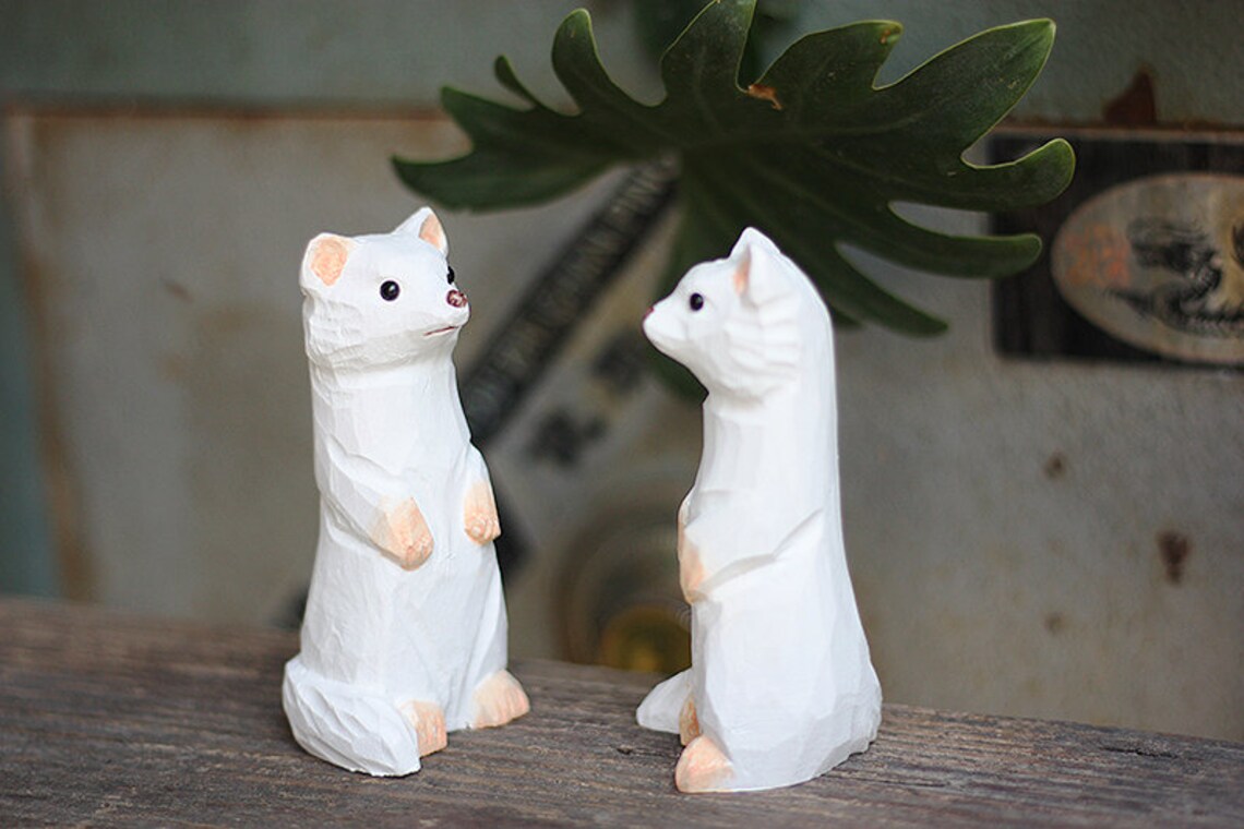 Ferret Statue Ferret Figurine Ferret Sculpture Wood | Etsy