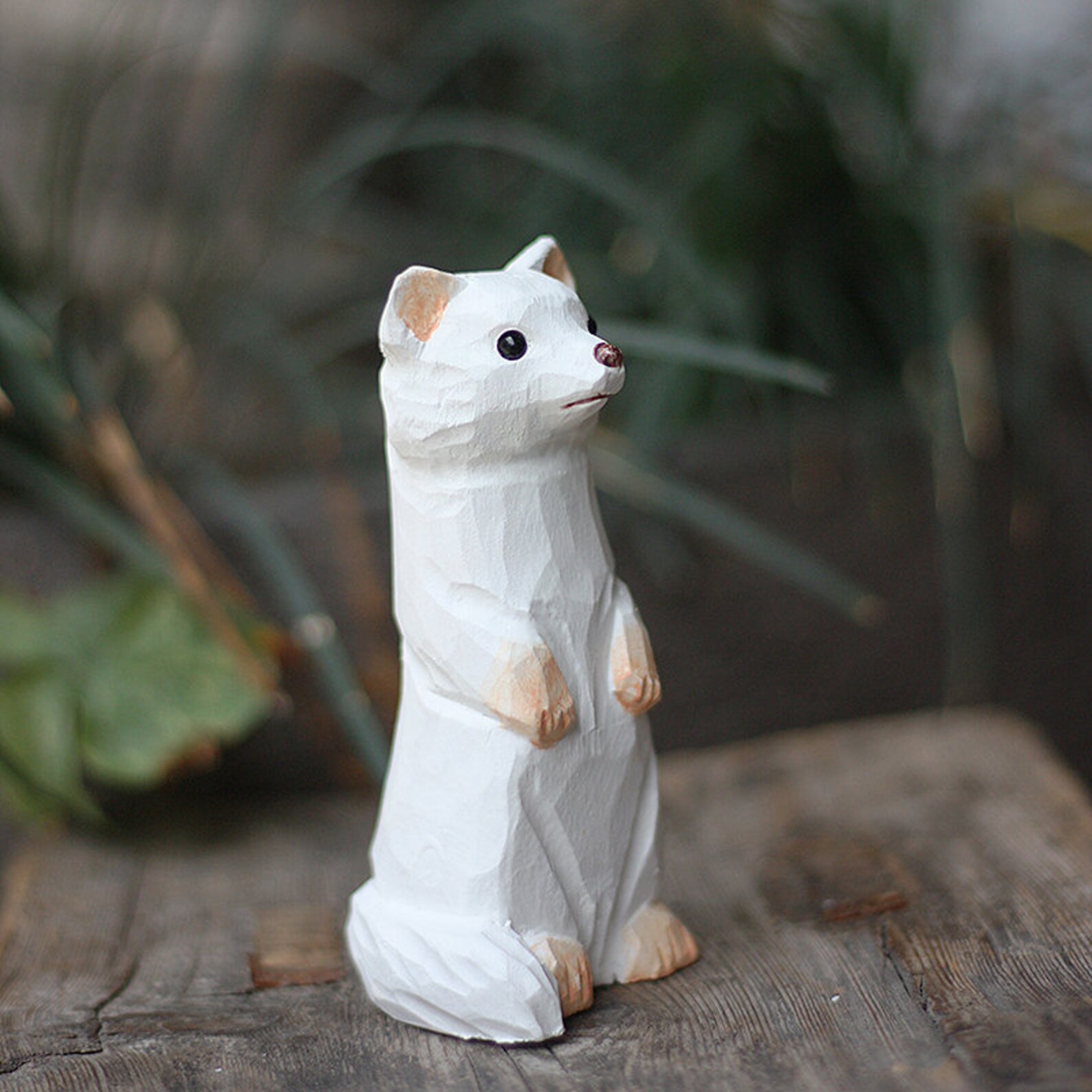 Ferret Statue Ferret Figurine Ferret Sculpture Wood Etsy