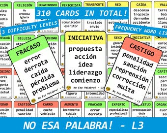 No Esa Palabra! Level 3 | Spanish word Game | Forbidden Words | Learn Spanish| Game for Spanish Students| Spanish Classroom Activities |SSL