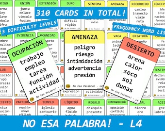 No Esa Palabra! Level 4 | Spanish word Game | Forbidden Words | Learn Spanish| Game for Spanish Students| Spanish Classroom Activities| SSL