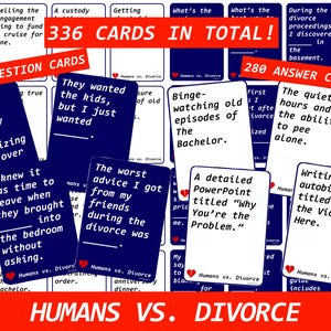 離婚反対カード | 人間対離婚 | 離婚パーティーゲーム | 離婚ギフト | 印刷可能なゲーム（18歳以上） | 離婚キット | 大人向けゲーム | ブラックユーモア