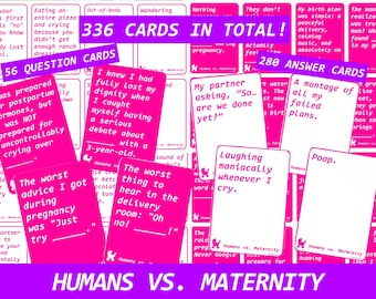 Cards Against Maternity | Humans Vs. Maternity| baby shower| pregnancy gift| printable card game| Dark Humor| Adult game |gender reveal game