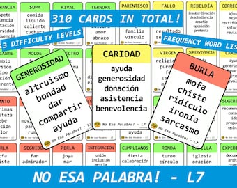 No Esa Palabra! Level 7 | Spanish Word Game | Forbidden Words | Learn Spanish| Game for Spanish Students| Spanish Classroom Activities| SSL
