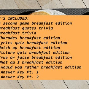 Breakfast Party Games | Trivia Questions | Food Games | Game Night ...