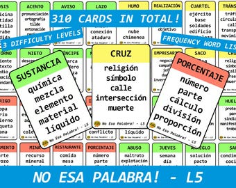 No Esa Palabra! Level 5 | Spanish word Game | Forbidden Words | Learn Spanish| Game for Spanish Students| Spanish Classroom Activities| SSL