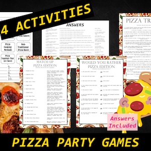 Quiz sulla pizza, gioco di società sul cibo, domande a quiz, giochi sulla pizza, serata di giochi, download istantaneo stampabile, download digitali, quiz al pub