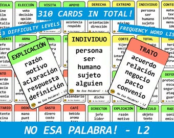 No Esa Palabra! Level 2 | Spanish word Game | Forbidden Words | Learn Spanish| Game for Spanish Students| Spanish Classroom Activities |SSL