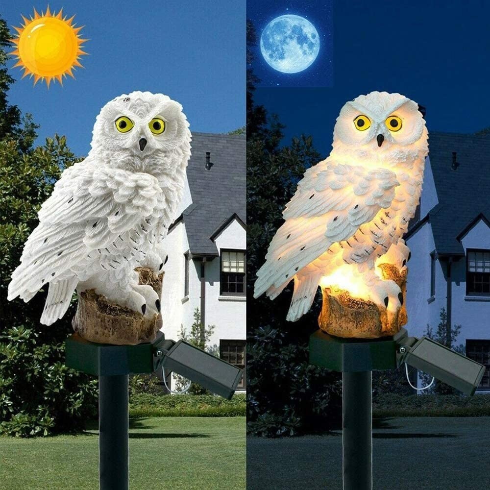  HSHD Solar Owl Decoration Lights Outdoor Spread-Winged Owl  Figurine Garden Decor with Metal Yard Art.Owl Statue Light for Pathway  Patio Backyard Decoration Lawn Ornaments(12x15 Owl) : Patio, Lawn & Garden