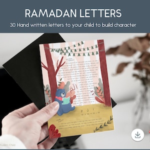 Ramadan-activiteit 30 brieven voor 30 dagen Ramadan Ramadan adventskalender Ramadan Activiteitenboek Ramadan goede daden afbeelding 1