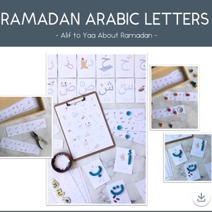 Letras Árabes do Ramadã, Atividades do Ramadã para crianças, Pré-escola do Ramadã, Letras Árabes, Imprimíveis em Árabe, Imprimíveis do Ramadã, Unidade do Ramadã
