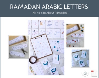 Ramadan Arabic Letters, Ramadan Activities for kids, Ramadan Preschool, Arabic Letters, Arabic Printables, Ramadan Printable, Ramadan Unit