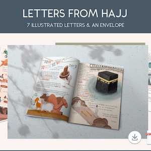 Cartas del Hajj, actividades del Hajj, actividades de Dhul Hijjah, Profeta Ibrahim, Tawaf, Zamzam, Hajj para niños, actividades del Hajj para niños, Hajj
