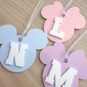 Pastel Mouse Inspired Acrylic Luggage Tag, Personalized Name