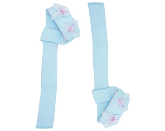 Womens Butterfly gym lifting straps - Blue