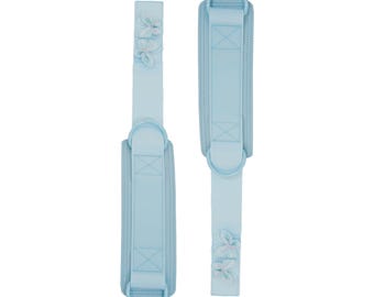 Womens Butterfly gym ankle straps - Blue