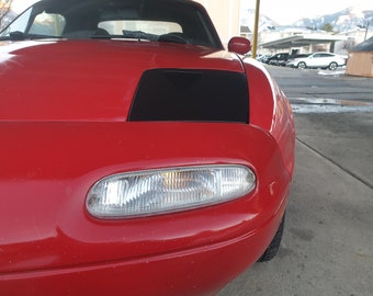 FRP Front Left Vented Headlight Lamp Cover For Mazda MX-5 Miata NA (1989-1997)