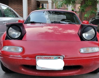 Angry eyes cover for 7 inch round headlights - Mazda Miata Mx5 NA (1990-97)