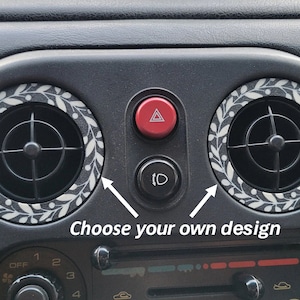 Custom air vent trim rings for NA Miata (1990-97) NB Miata (1999-2005) - Choose your design