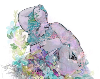 Body Positive Art Print - Fat Liberation - Female Empowerment Decor - Woman || Magic Garden