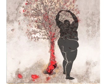 Awakening Wall Art - Body Postive - Fat Liberation  ||  RED TREE