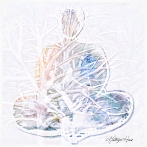 Yoga Art Print - Body Positive Artwork  ||  WINTER TREES MEDITATION