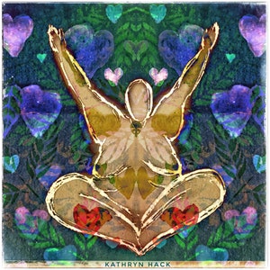 Body Positive Yoga Body Art Print  II  HEART MEDITATION