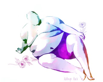 Fat Positive Art Print || Simple Offering