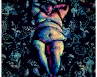 Body Positive Art - Summer Solstice - Mushrooms - Goddess  ||  Decadent Contentment