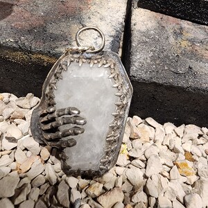 Moonstone Coffin Pendant